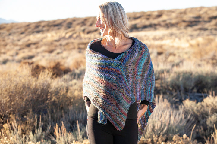 The Blue Rainbow Shawl