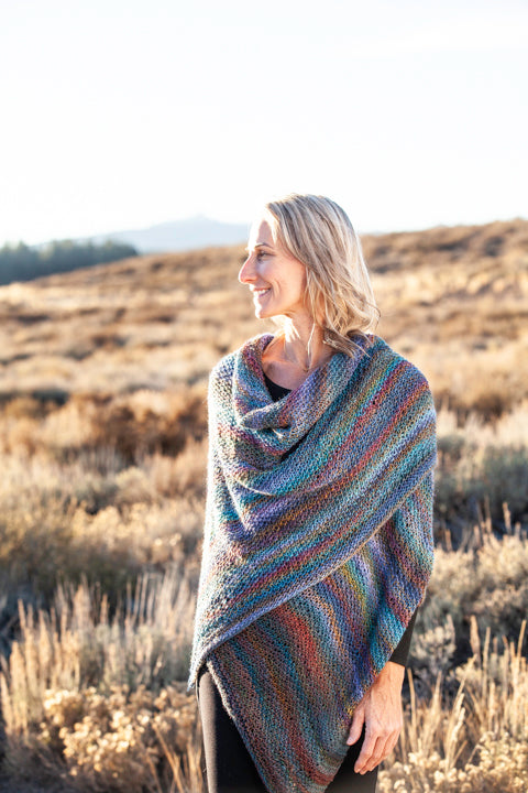 The Blue Rainbow Shawl