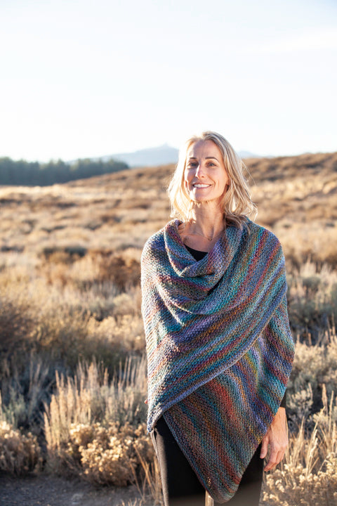 The Blue Rainbow Shawl
