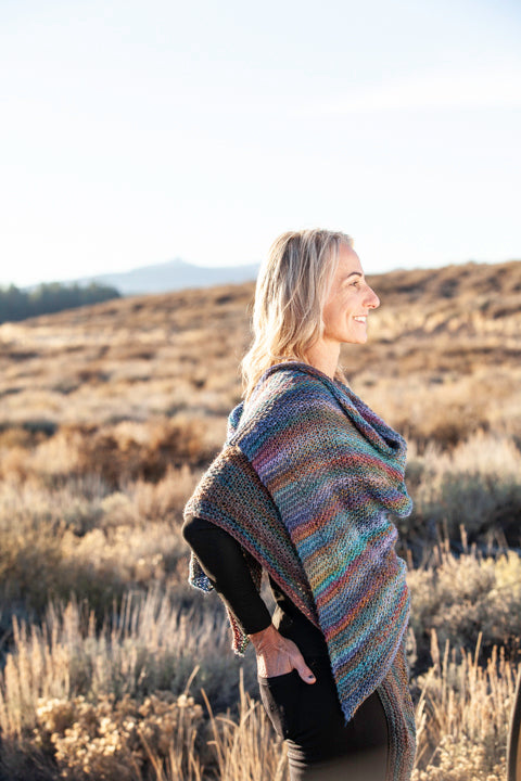 The Blue Rainbow Shawl