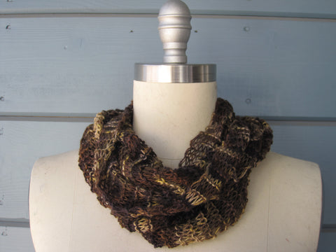 100% Cashmere Camouflage Cowl - Hand Dyed