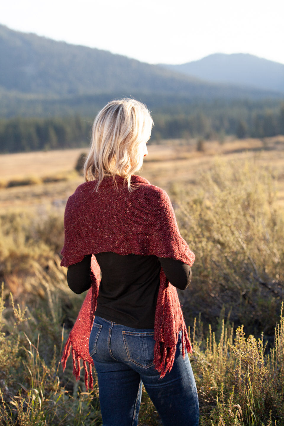 Shawl - Scarf Burgundy