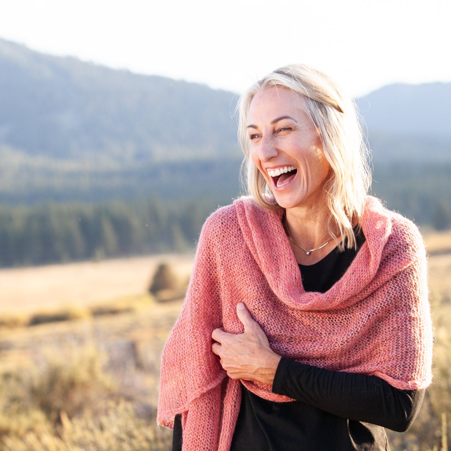 Shawl - Scarf - Peach