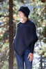 Poncho - Charcoal Wool