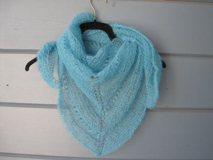 Shawl Scarf - Bamboo Turquoise  Lace Petite