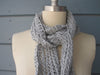 Silver Linen Lace Scarf