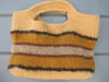 Sunflower Striped Felted Purse