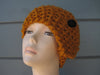 Butterscotch Neck Warmer / Head Scarf with Black Felted Button